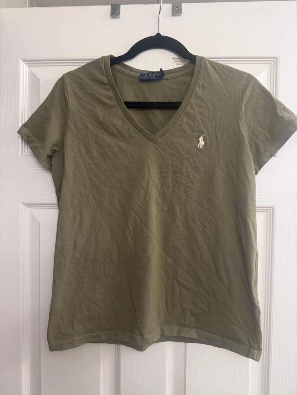 Polo by Ralph Lauren Olive Green V-Neck Short Sleeve Tee